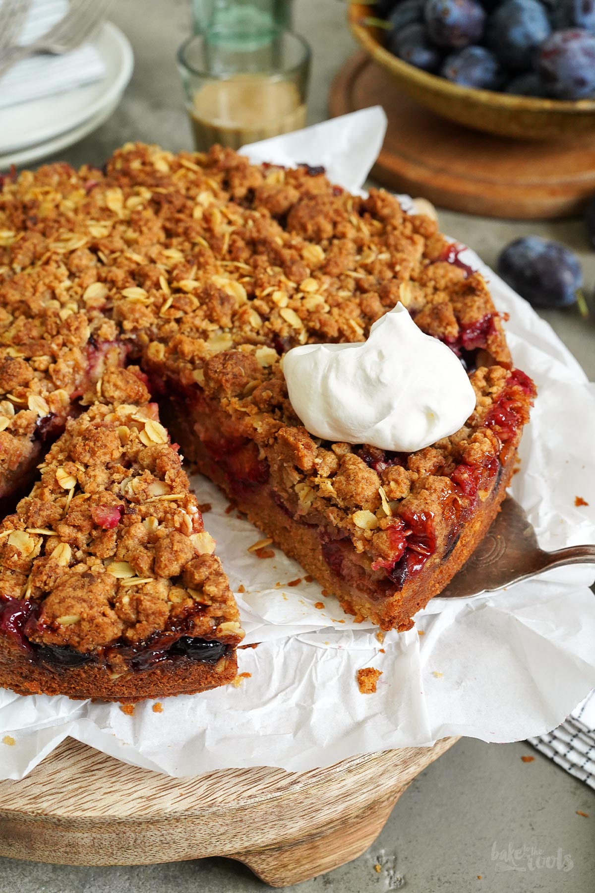 Damson Plum Streusel Coffee Cake | Bake to the roots