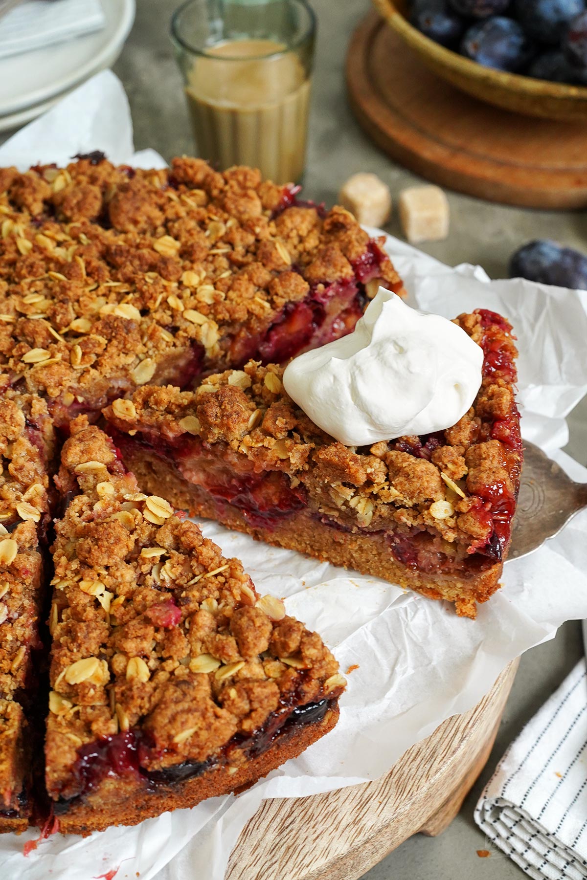 Damson Plum Streusel Coffee Cake | Bake to the roots