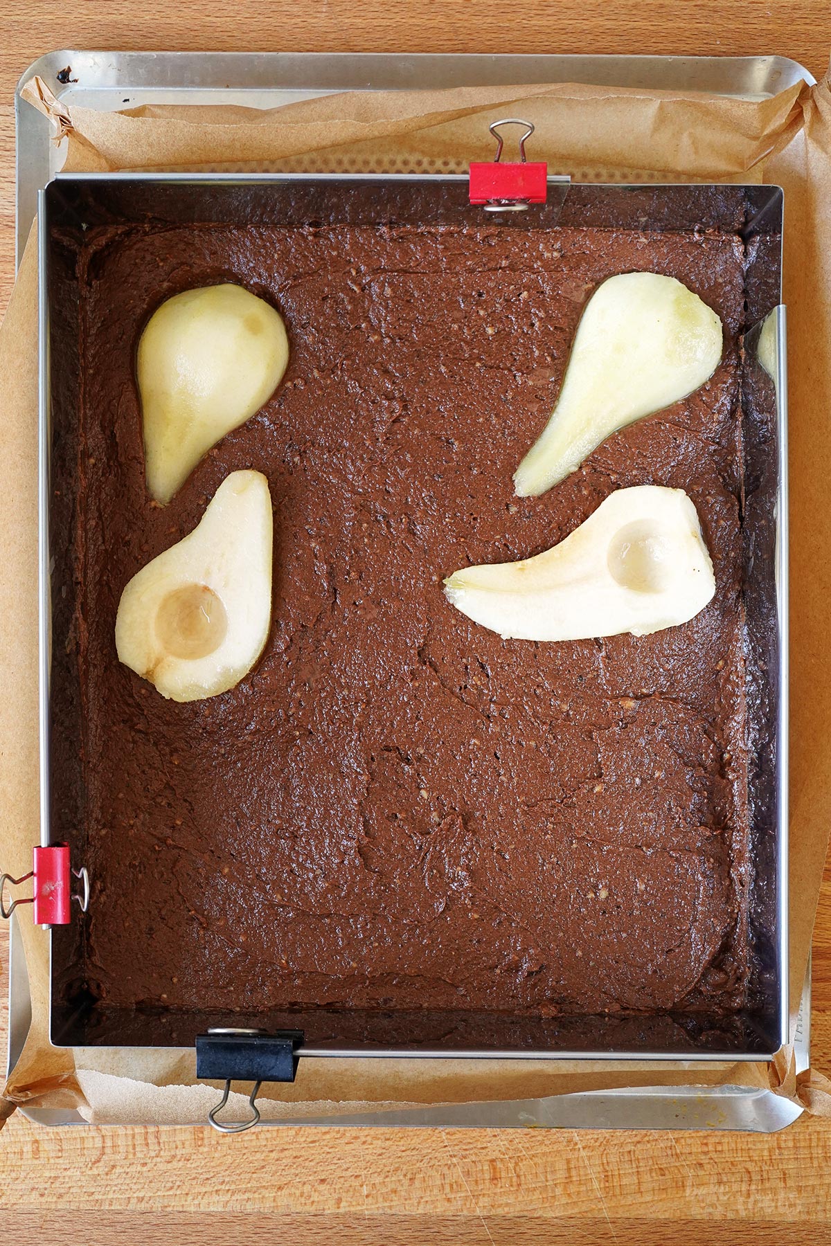 Chocolate Hazelnut Pear Cake | Bake to the roots
