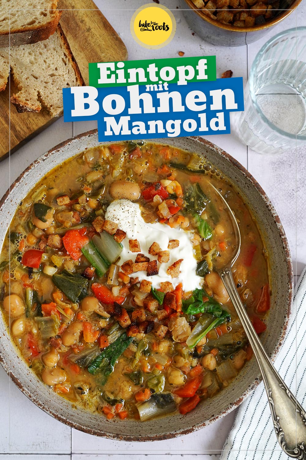 Eintopf mit weißen Bohnen, Kichererbsen & Mangold | Bake to the roots