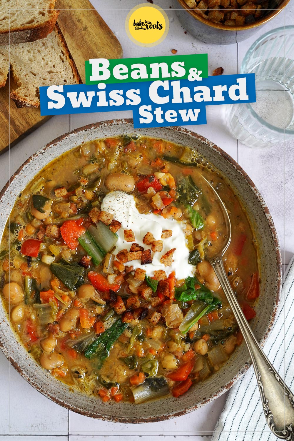 Stew with White Beans, Chickpeas & Swiss Chard | Bake to the roots