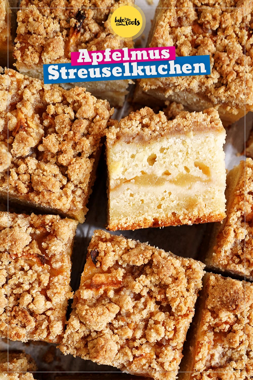 Apfelmus Streuselkuchen | Bake to the roots