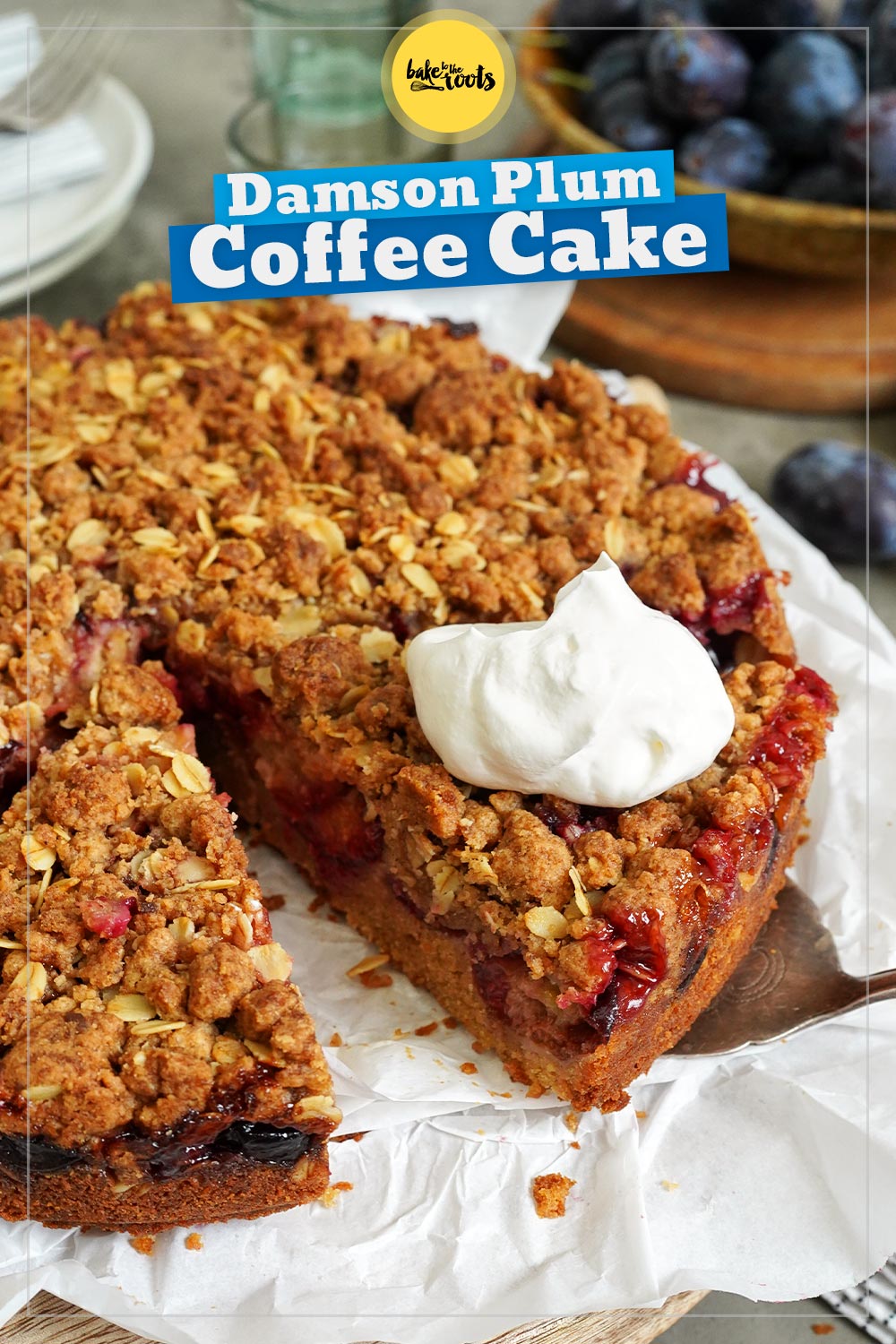 Damson Plum Streusel Coffee Cake | Bake to the roots