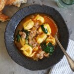 Bratwurst & Tortellini Suppe | Bake to the roots